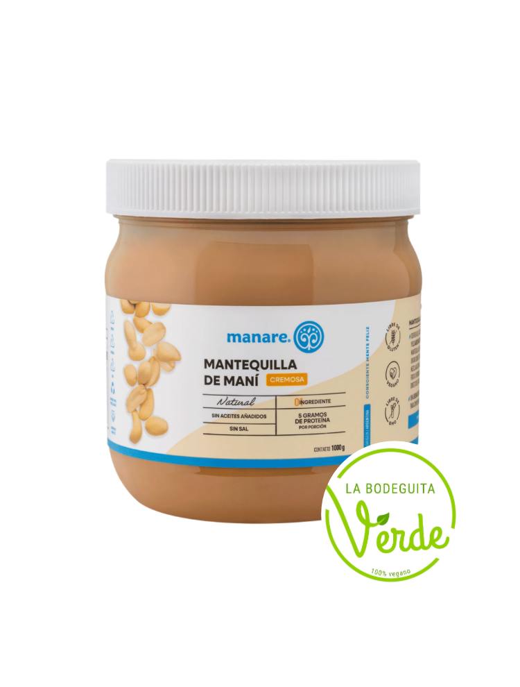 Mantequilla mani 1kg manare Mantequilla de Maní Manare 1 kilo - Image 1