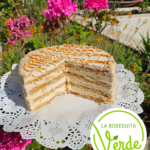 Torta de panqueque vainilla, lúcuma y manjar de soya (20cm de diámetro)